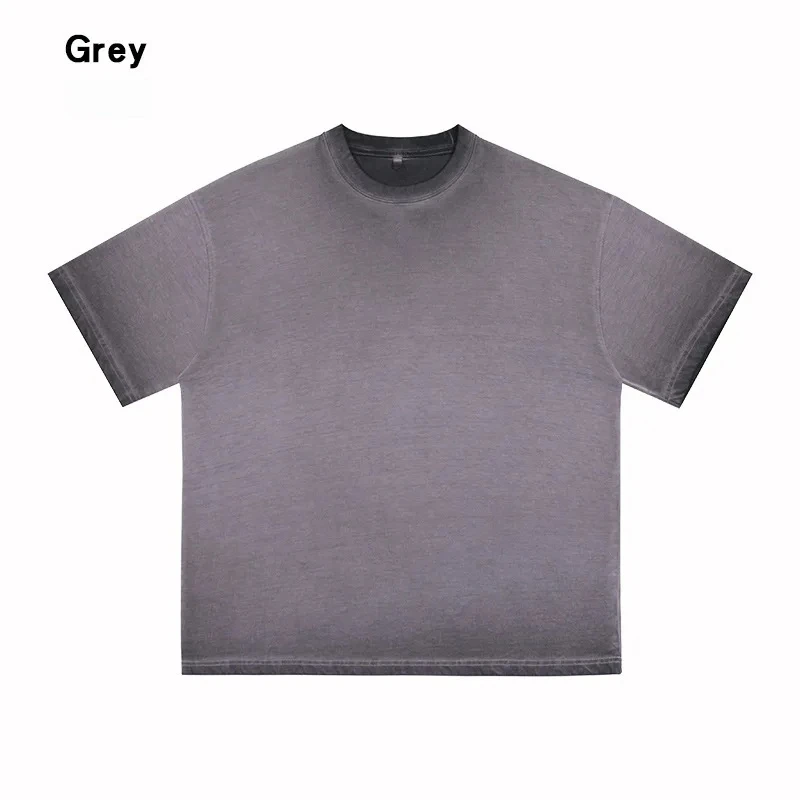 

Лето 2025 г., популярный унисекс из чистого хлопка, модный повседневный спортивный топ с короткими рукавами в стиле ретро, модный новый стиль