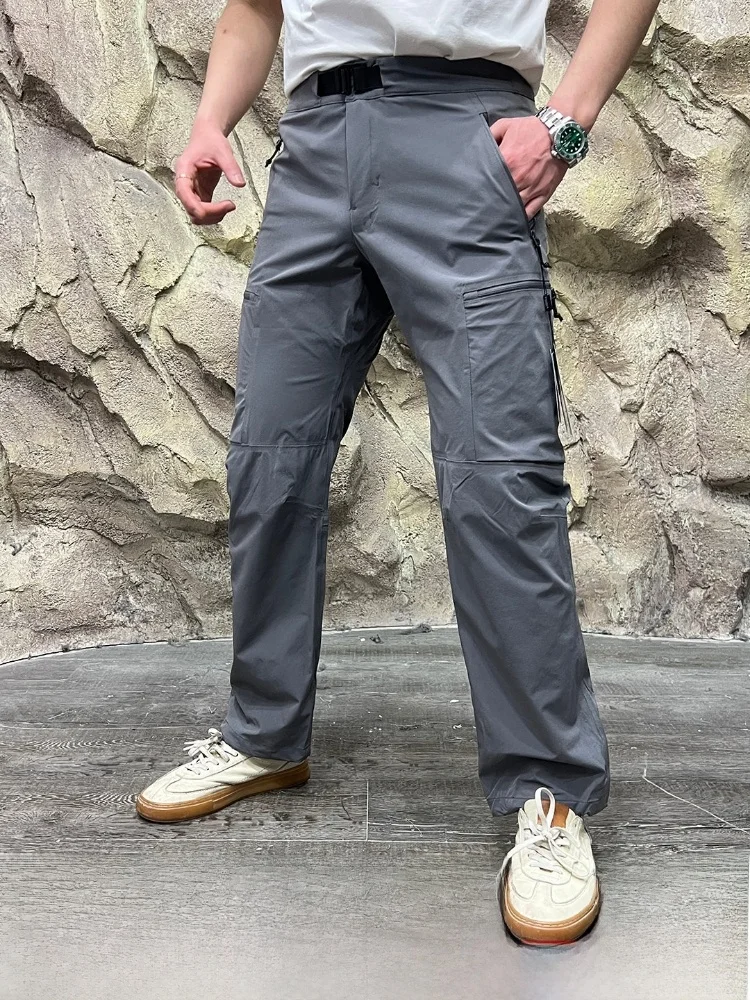 

New Heavyweight Wangzhai Softell Pants Waterproof Spring Summer Climbing Sports Function Casual Pants Straight Leg Zipper