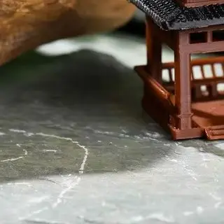 Mini Pagoda Statue 3cm-4cm Hexagonal Pavilion Bonsai Gazebo Micro Landscape Figurine Tiny Ornament for Home Decor