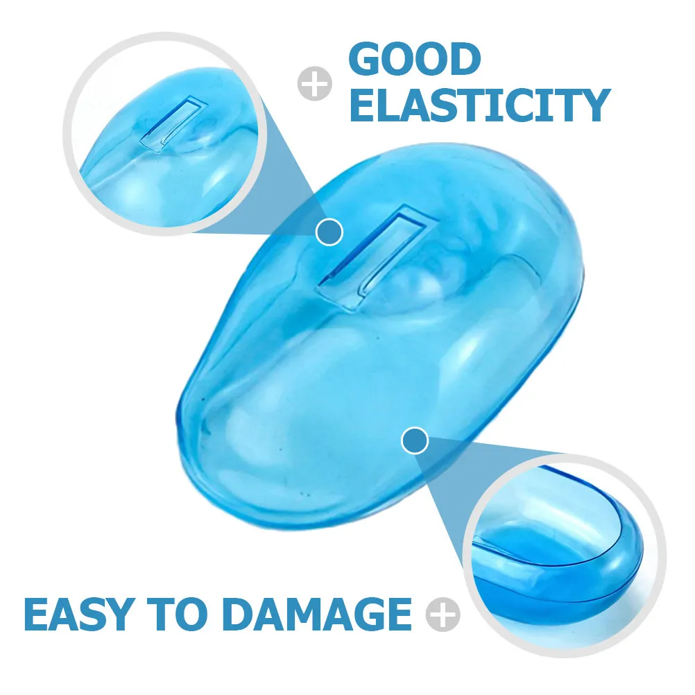 10Pairs Hair Coloring Ear Shields Silicone Waterproof Ear Protectors for Home Salon Hair Dye Shampooing Silicone Earmuffs