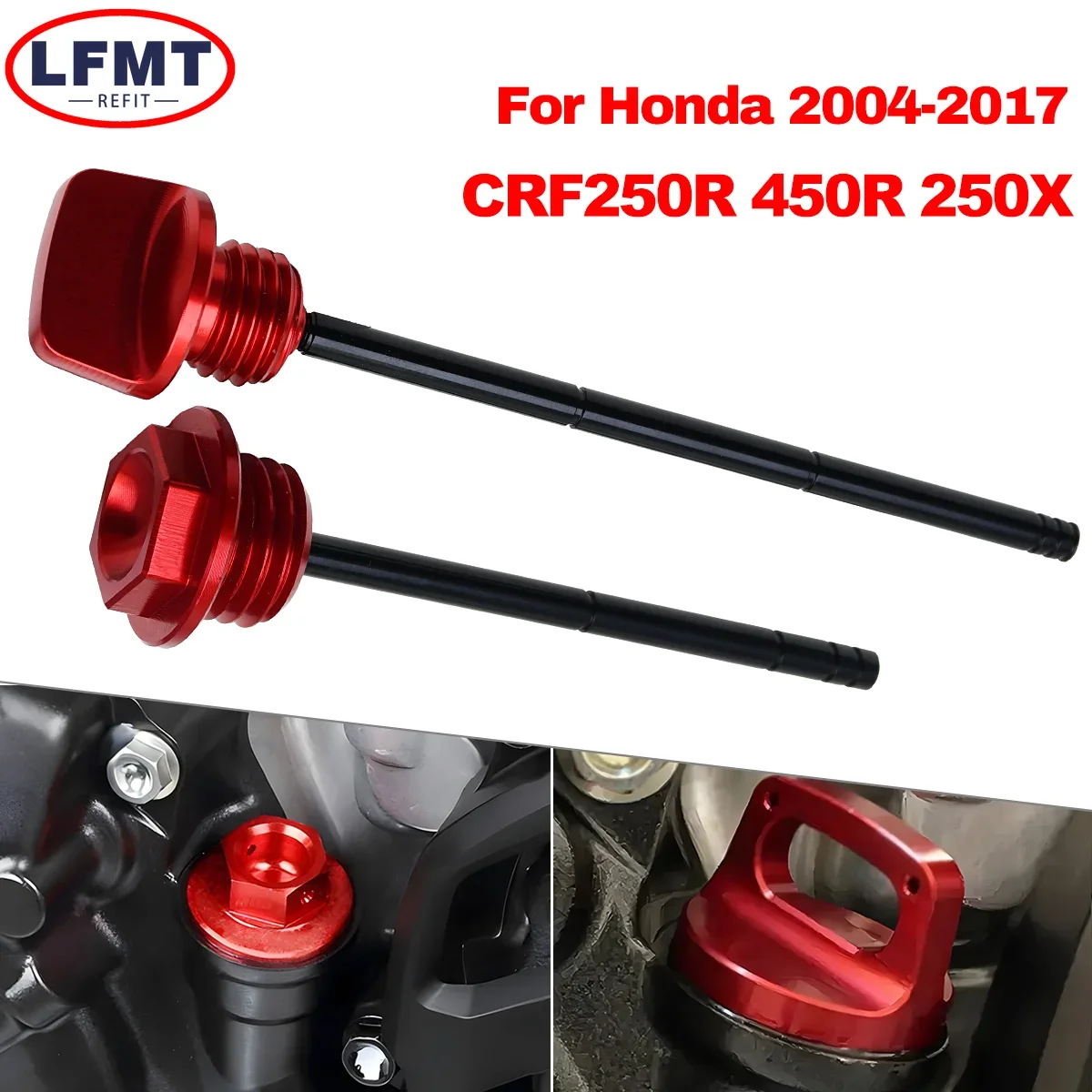 

Алюминиевый масляный щуп с ЧПУ для мотоцикла, заглушки для Honda CRF 250 R 250X 450R CRF250R CRF250X CRF450R, детали для мотокросса 2004-2017