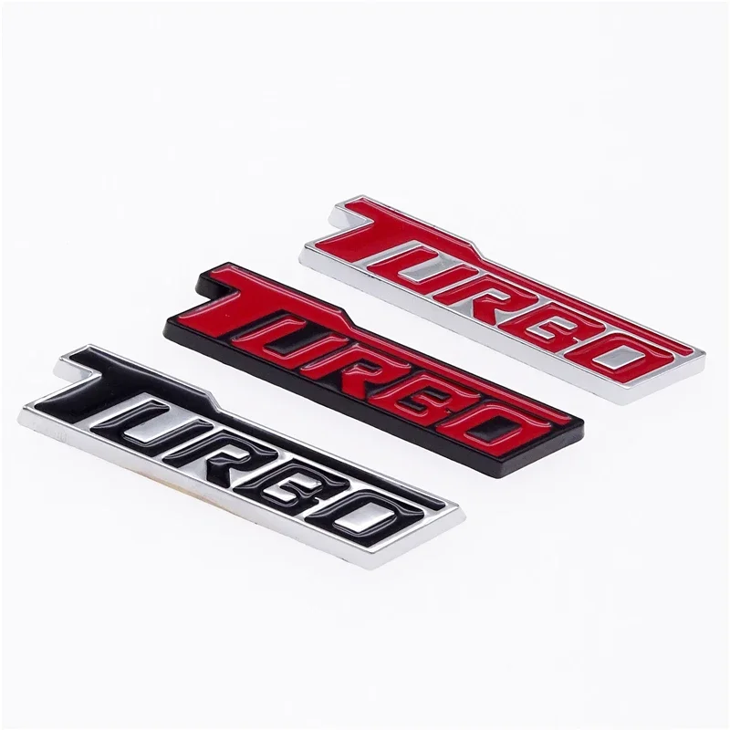 Car Styling Sticker 3D TURBO Logo Metal Alloy Emblem Badge Decals Auto Decoration Accessories For Cruze Geely BMW Benz Audi VW
