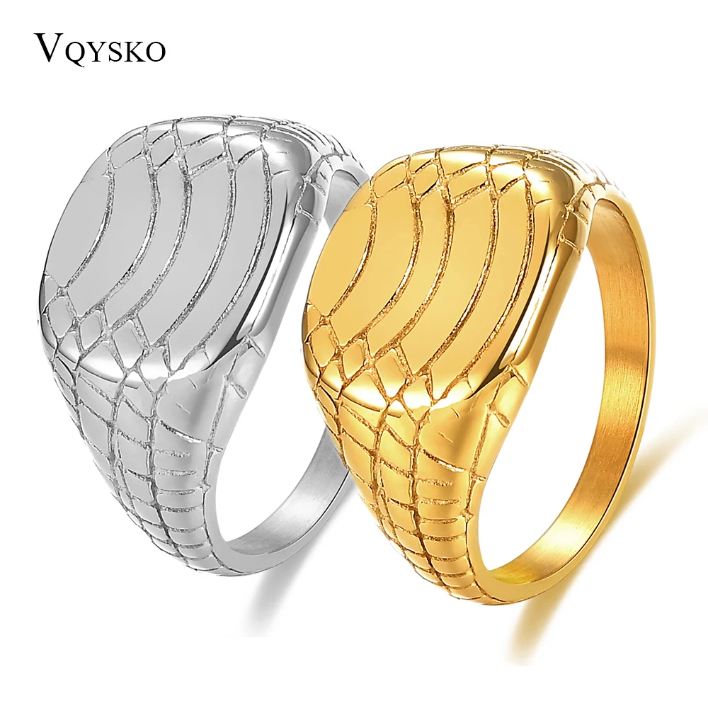 

New Stainless Steel Rings for Women Gothic Snake Carved Couple Ring Vintage Gold and Silver Color Jewelry Party Gifts Wholesale
