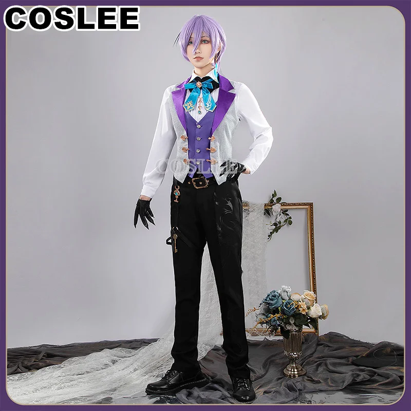 COSLEE Vtuber Sakaki Ness Cosplay Costume NIJISANJI 3skm Fashion Handsome Uniform Suit Halloween Party Outfit Men New