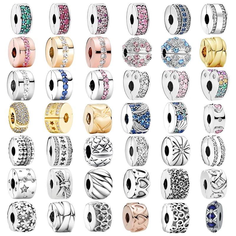 מכירה חמה סדרת קליפסים מרובים תליון חרוז מתאים לתכשיטי כסף סטרלינג אירופיים מקוריים ויצירת צמיד ייחודי מתנה