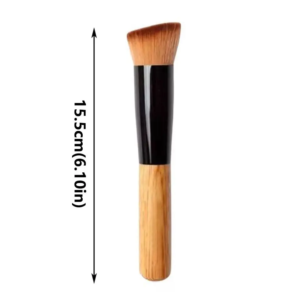 Pinceaux de maquillage inclinés portables, doux, multifonctionnels, correcteur, outil cosmétique professionnel pour le visage à dessus plat