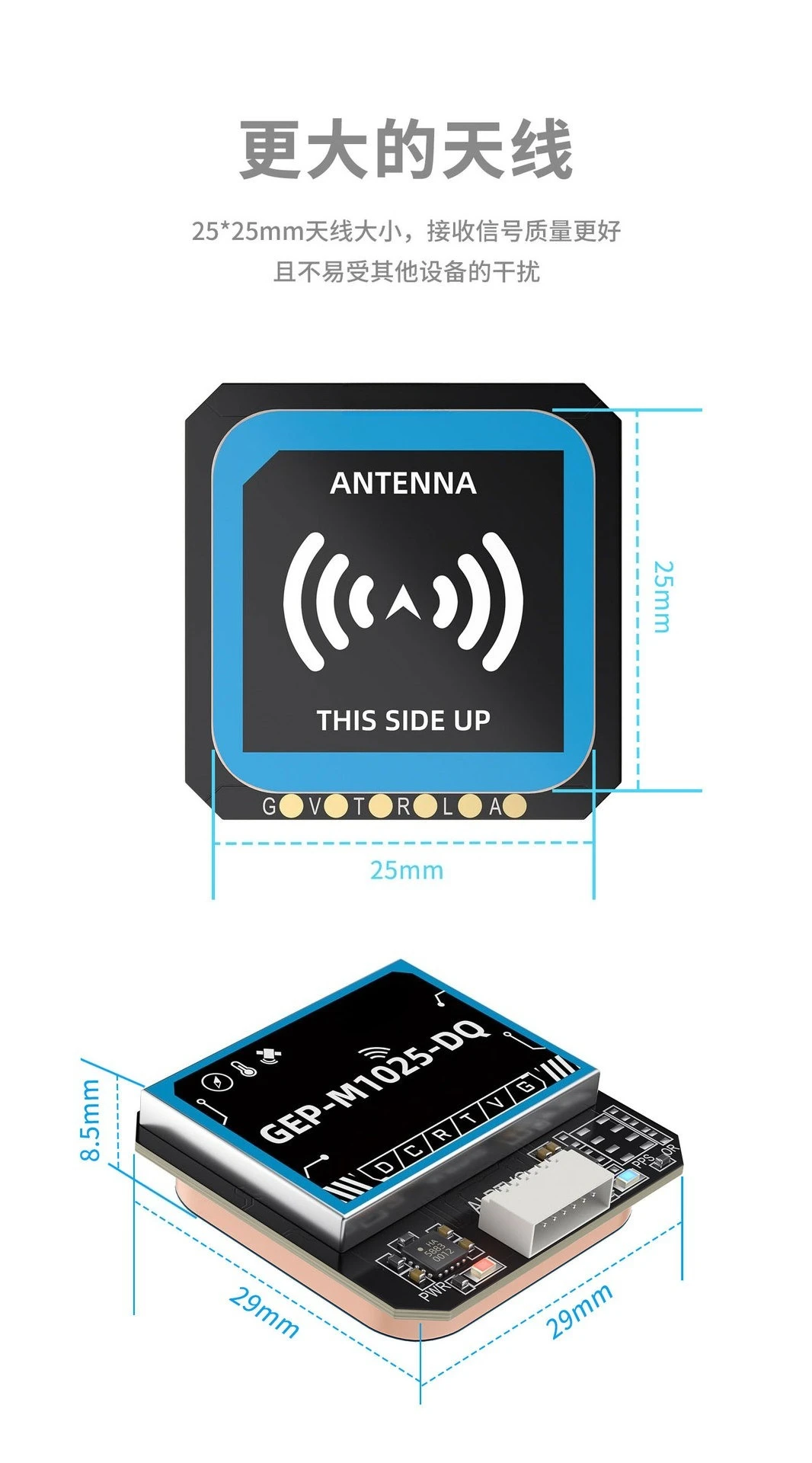 

GEP-M1025 series GPS u-blox M10 chip positioning fast magnetometer barometer