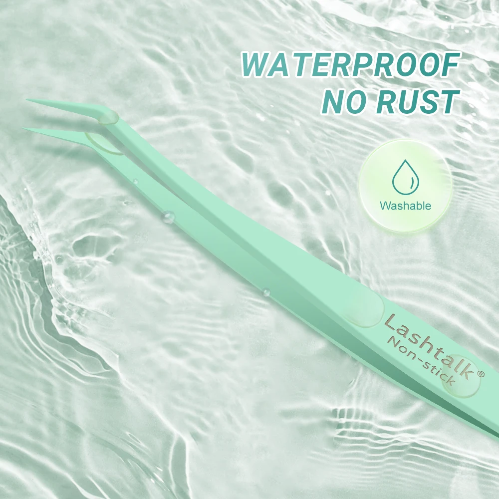 Lashtalk 1 Stück DIY Wimpernpinzette, antihaftbeschichtet, nicht klebrig, antihaftbeschichtet, falsche Wimpern mit selbstklebenden Wimpern, kein Kleber, Make-up-Werkzeug