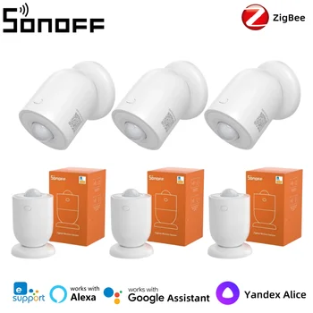 SONOFF SNZB-03P Zigbee Bewegungssensor Smart Home Lichterkennung Home Security Automatisierung mit Alexa Google Alice SmartThings