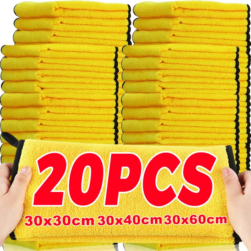 

Car Cleaning Towels Microfiber Cloths Double Sides Super Absorbent Washing Drying Towels Auto Detailing Towel Rags Clean Tools