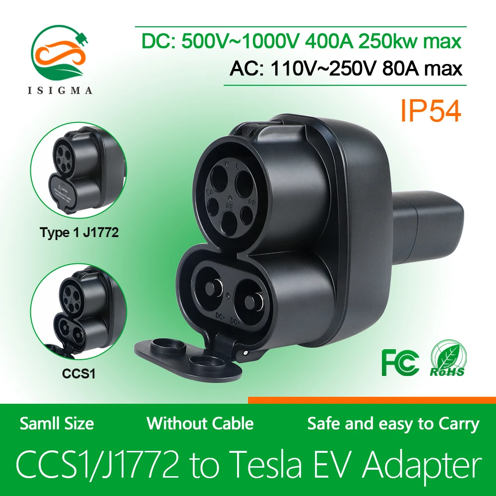 CCS1 a Tesla NACS EV adattatore per caricabatterie AC/DC modello 3 Y/X/S connettore di ricarica per veicoli elettrici CCS1 e J1772 adattatore EV