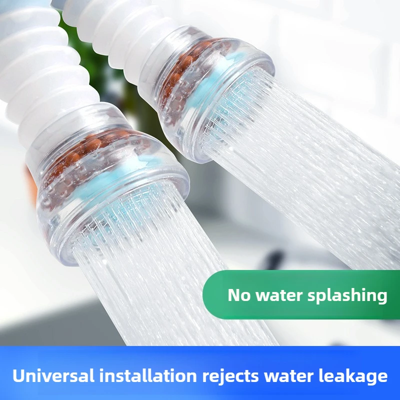 

Универсальный кухонный водопроводный фильтр-выдвижная и вращающаяся брызгозащищенная насадка-очиститель с технологией WheatStone-Водосберегающий душ