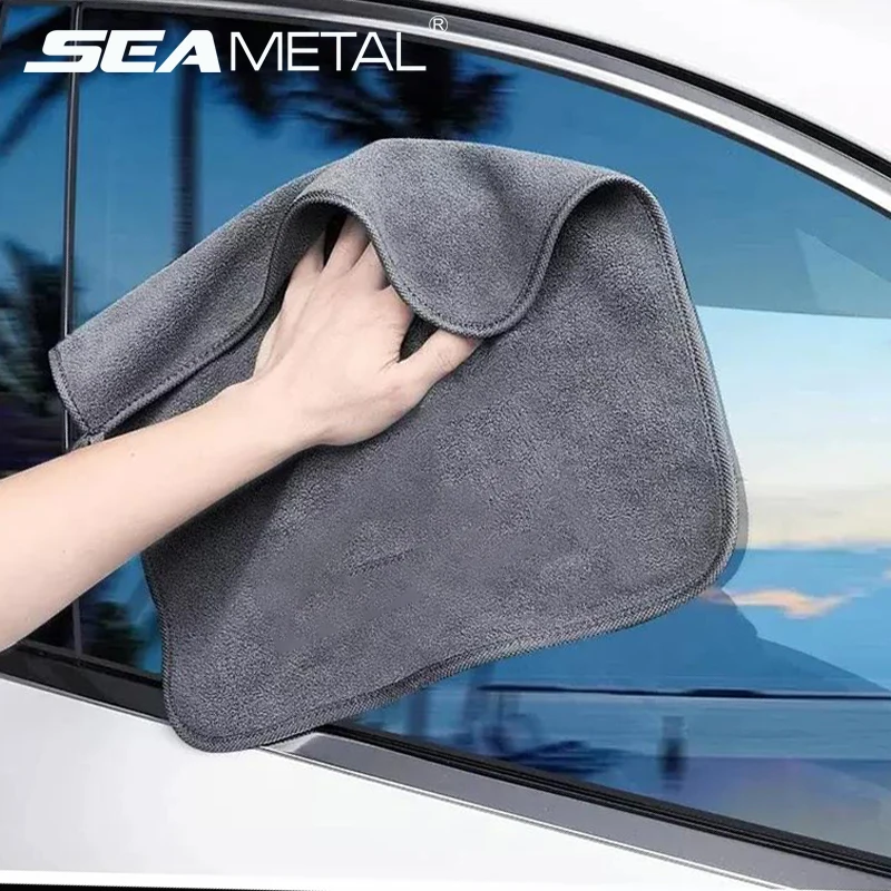 

SEAMETAL 1/3pcs Car Wash Microfiber Towel Super Absorbent Car Cleaning Drying Cloth Hemming Car Care Cloth Detailing Wash Towel