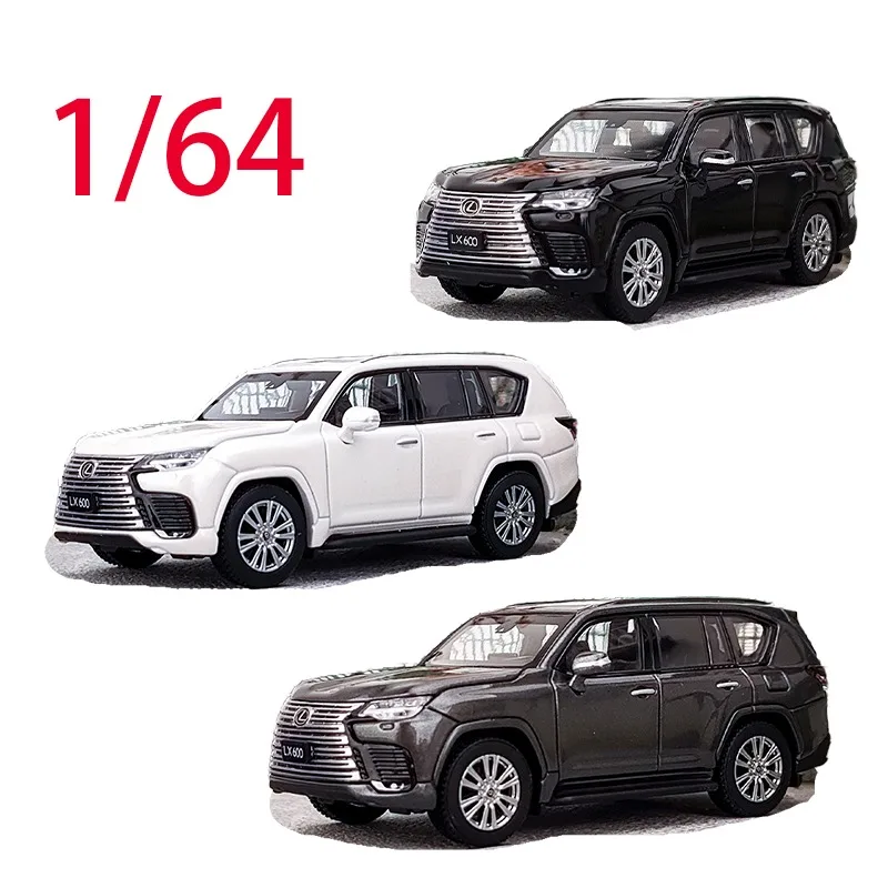 

Литой под давлением ЖК-дисплей в масштабе 1/64 Lexus, модель автомобиля из сплава Lexus LX600, внедорожник, игровые транспортные средства, игрушки для мальчиков, оригинальная коробка, коллекционное украшение