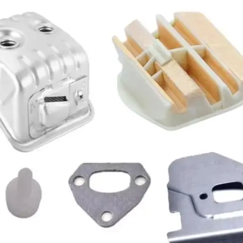 1 Piece Sturdy Iron Muffler Kit With Gasket For HUS445 HUS450 Chainsaw Engine System Repair Accessory