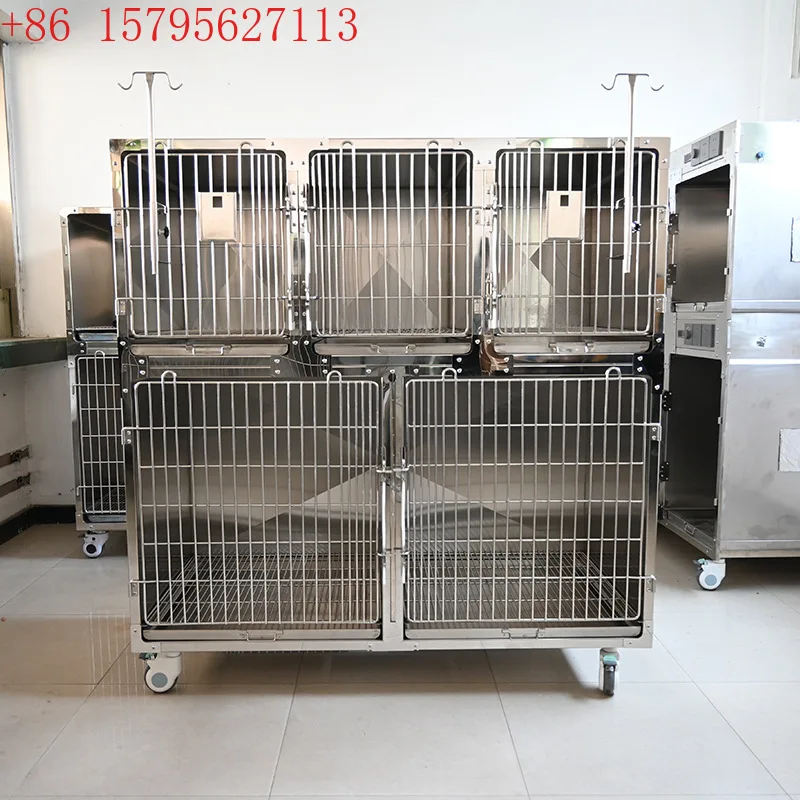 

Four luxury cat cages Multifunctional large space cat litter with partition combination pet litter pet store Double-layer cat