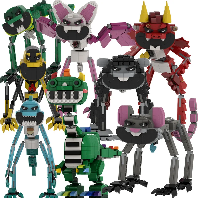 POPPY Playtime Nightmare Critters Piano Dragon Horror Building Block Figure Model Toy