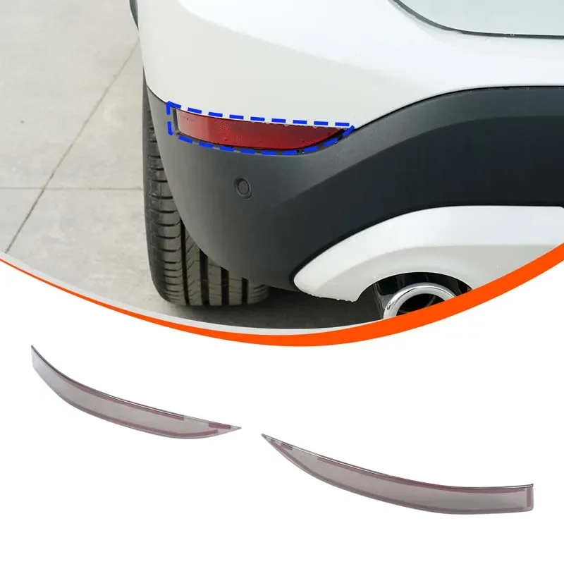 

For BMW X1 F48 2016-2022 ABS Blackened Car Rear Fog Lamp Decoration Cover sticker Car Exterior Protect Accessories