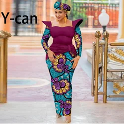 African Evening Dresses Dashiki Ankara Print Gown Customized Slim Fit Dresses Elegant Ladies Party Wedding Vestidos 2425123