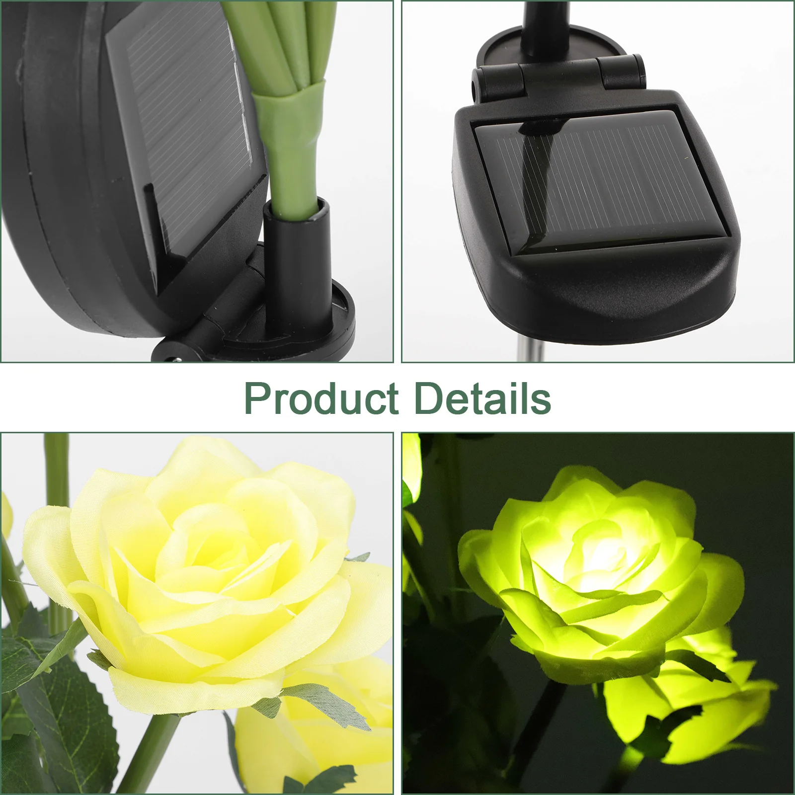

Rose Lantern LED Garden Lights Decorations Small Outdoor Solar Ornaments ing Yard Insert Lamp Artificial
