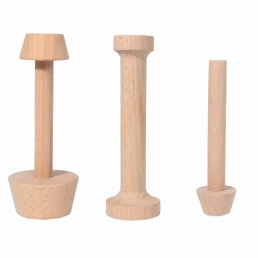 

3 Pieces Wooden Tart Tamper Set Double Side Pastry Dough Tamper Egg Tarts Tamper Pastry Tools DIY Cake Pastry Tools for Making