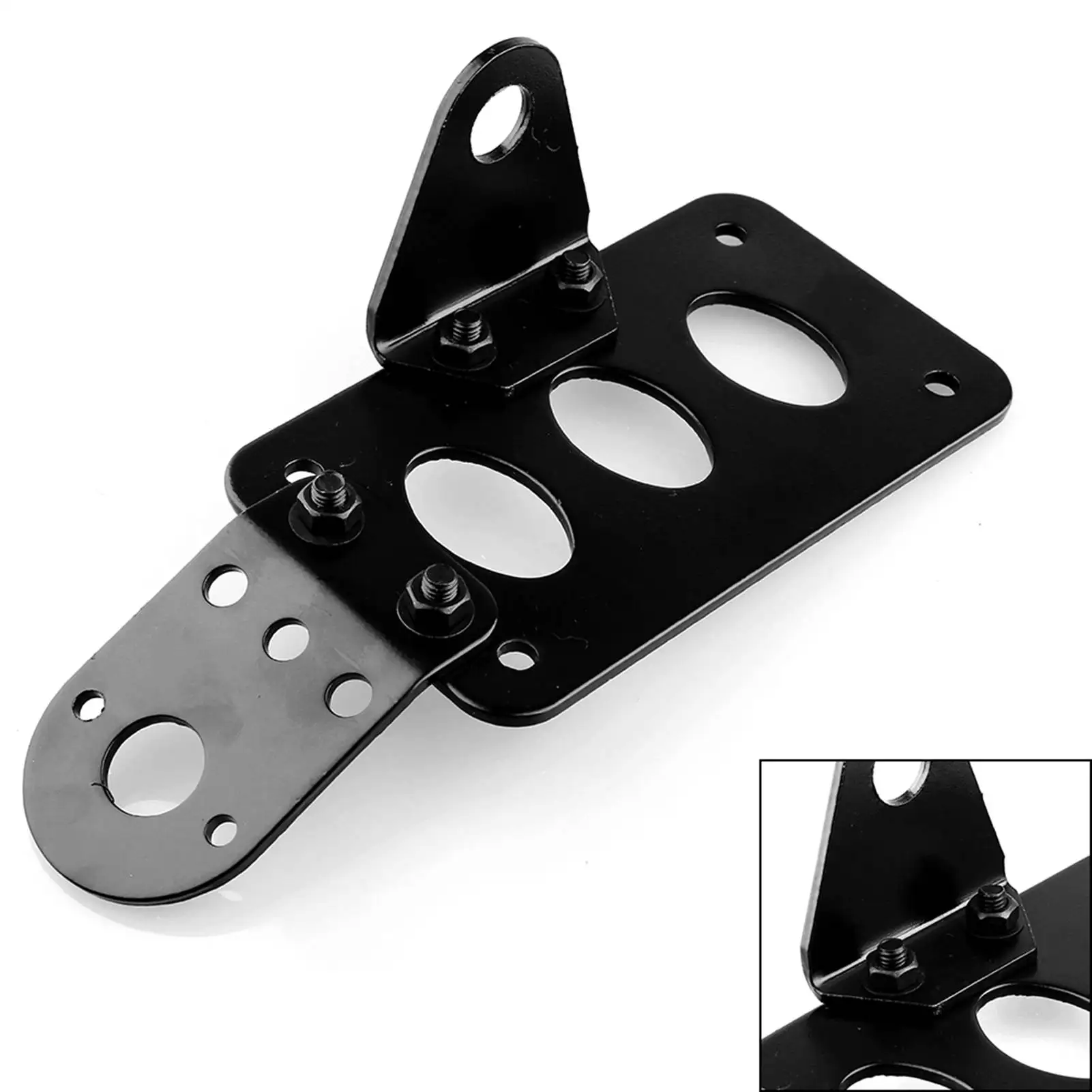 

Motorcycle Brake Tail Light License Plate Side Mount Metal Bracket Black Side Mount Bracket Motorcycle License Plate Bracket