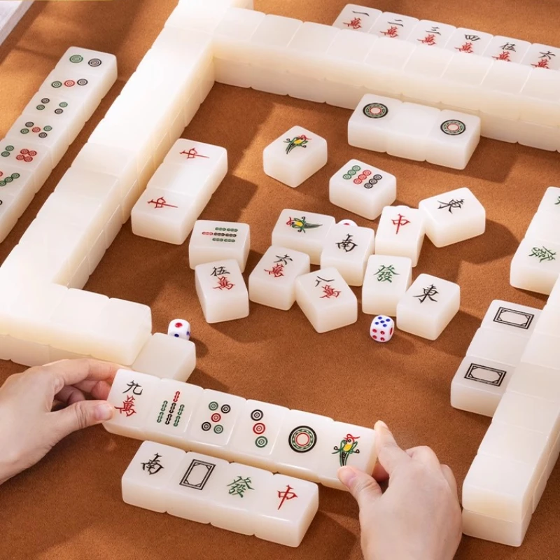 

Hand rubbing mahjong high-grade acrylic solid