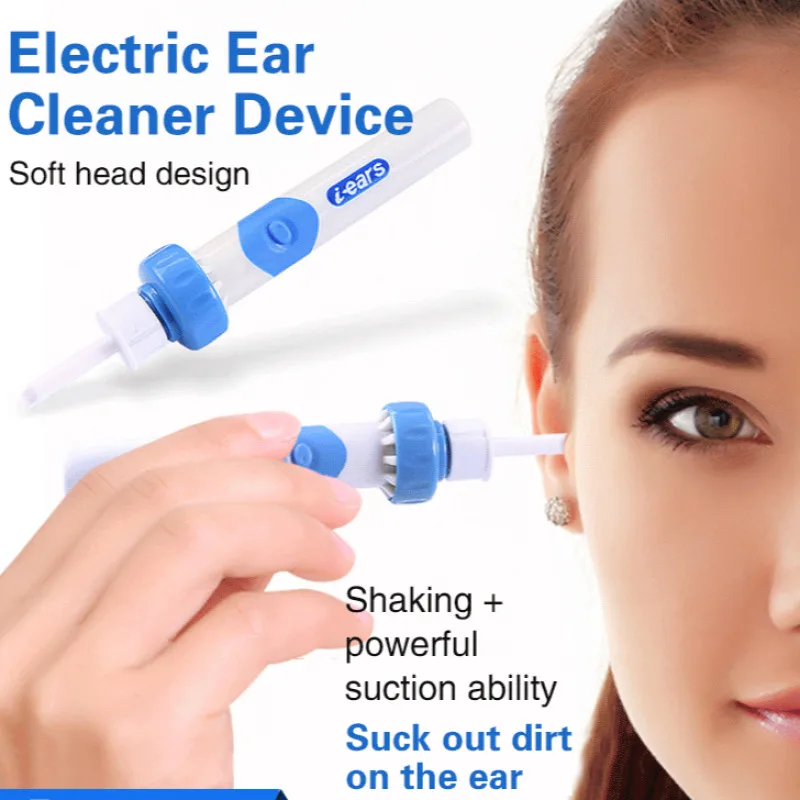 Electric Ear Vacuum Cleaner Baby Safe Vacuum Ear Aspirator Soft Head Earpick Earwax Remover Painless