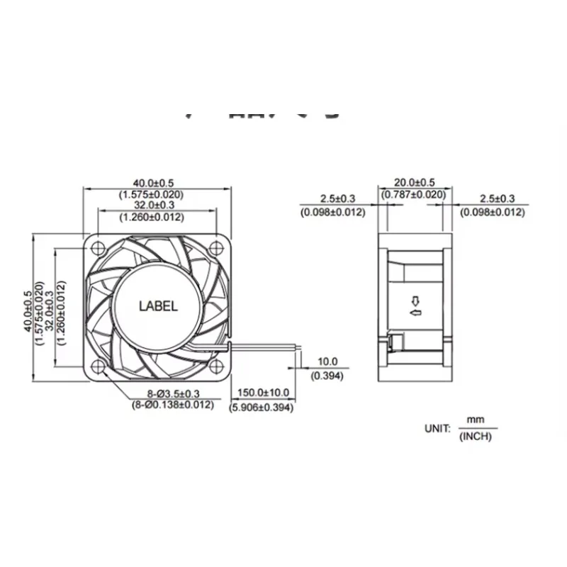 40x40x20mm ultra violent high air volume 4CM cm 12V temperature control server communication mhine heat exchanger cooling fan