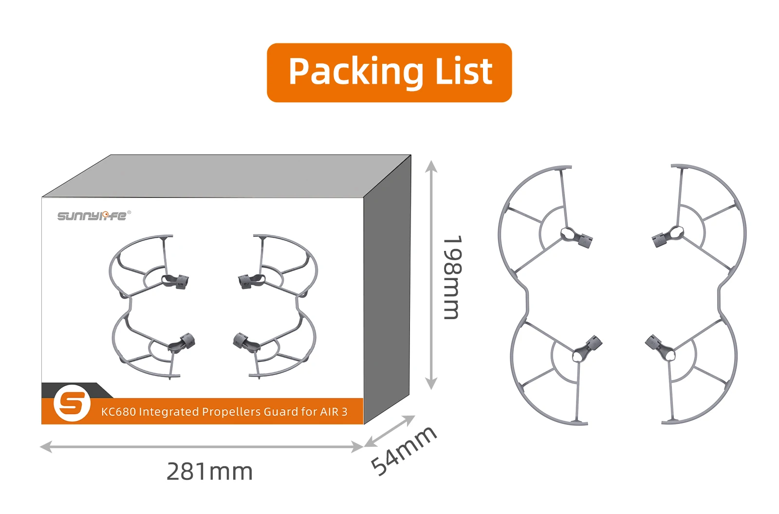 

Propeller Blade Protection Ring for DJI AIR 3 Quick Release Anti-Shake Collision Guard Safety Cover Accessories