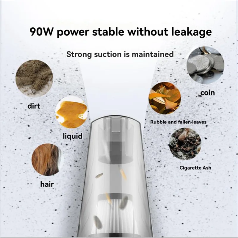 A94E-무선 충전식 차량용 가정용 진공 청소기 고출력 진공 청소기 휴대용 핸디형 진공 청소기