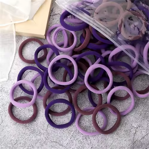 50pcs Black Elastic Hair Band Leagues Ties Colets Scrunchies Springs Gum Accessory For Girl Women No Damage Pigtails Holder Set - Image 11