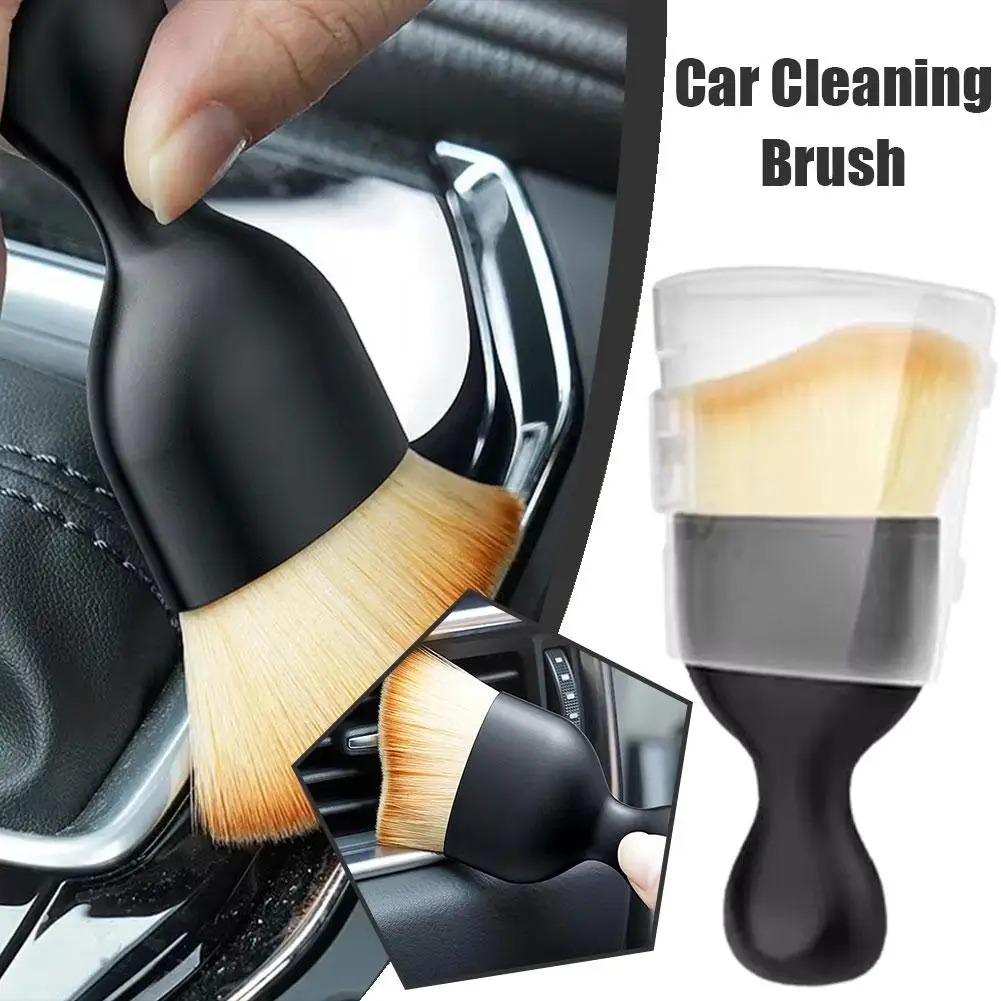 Automotive Air Outlet Gap Dust Cleaning Brush Exhaust Casing Inside Clean Brush Tank Brush Dust Port Soft With Collector S7T9