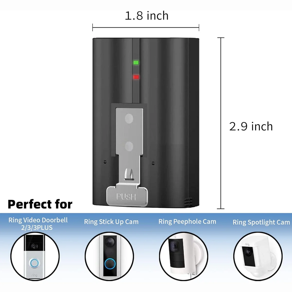 6040mAh Li-ion Battery for Ring-Video Doorbell 2/3 /3 Plus/ 4, Stick Up Cam Battery (2nd & 3rd Gen) and Spotlight Cam Battery