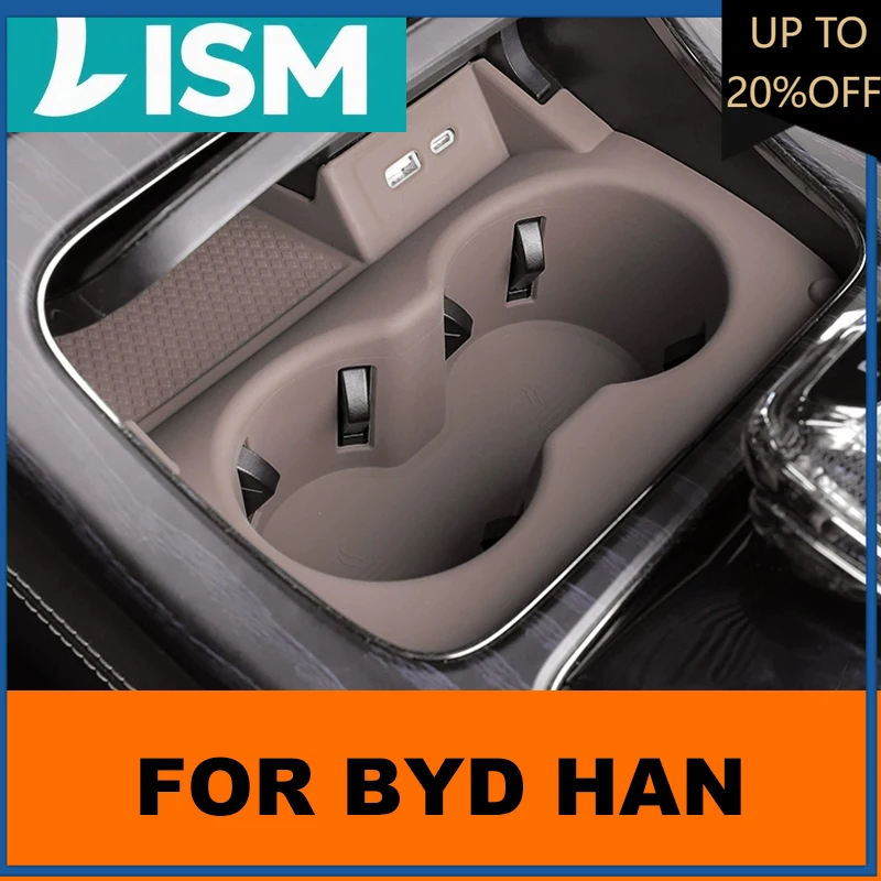 

NEW1 вставка подстаканника на центральной консоли для Byd Han Ev 2022 2023, силиконовый внутренний слот, ограничитель для напитков, автомобильные аксессуары