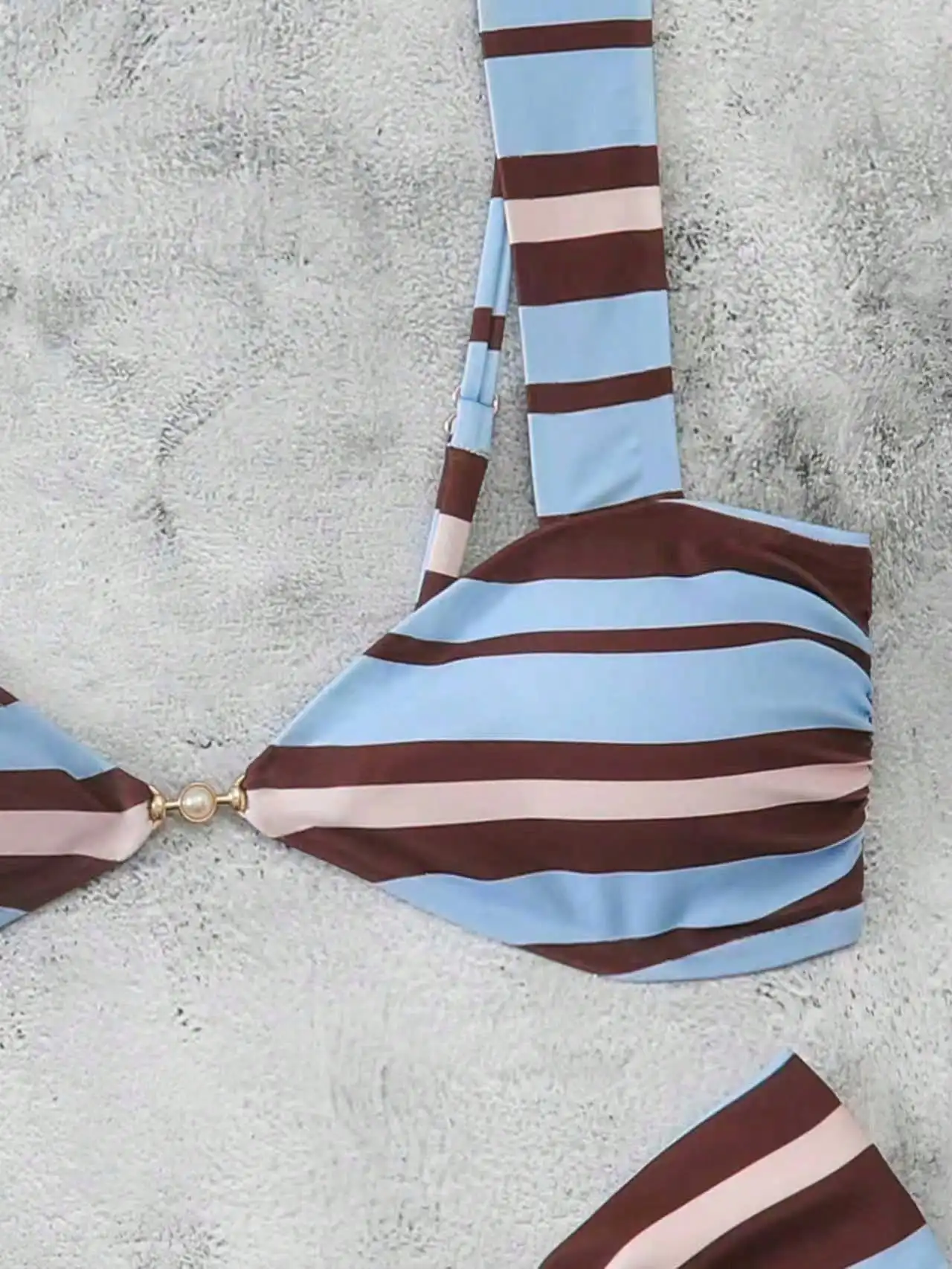 

Сексуальный полосатый комплект бикини с бантом для пляжного отдыха и вечеринок