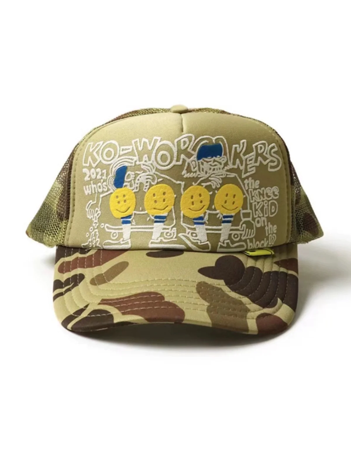 

KAPITAL 24AW Camouflage Print 3D Foam Baseball Cap ex Breathable Me Paneling Summer Outdoor Casual Polyester Fiber
