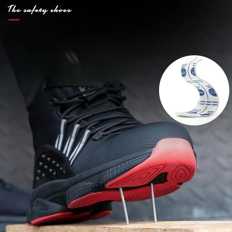 50 Plus size 2023 New Men Safety Shoes for Work Indestructible Breathable Sneakers Steel Toe Shoes Puncture-Proof Safety Boots