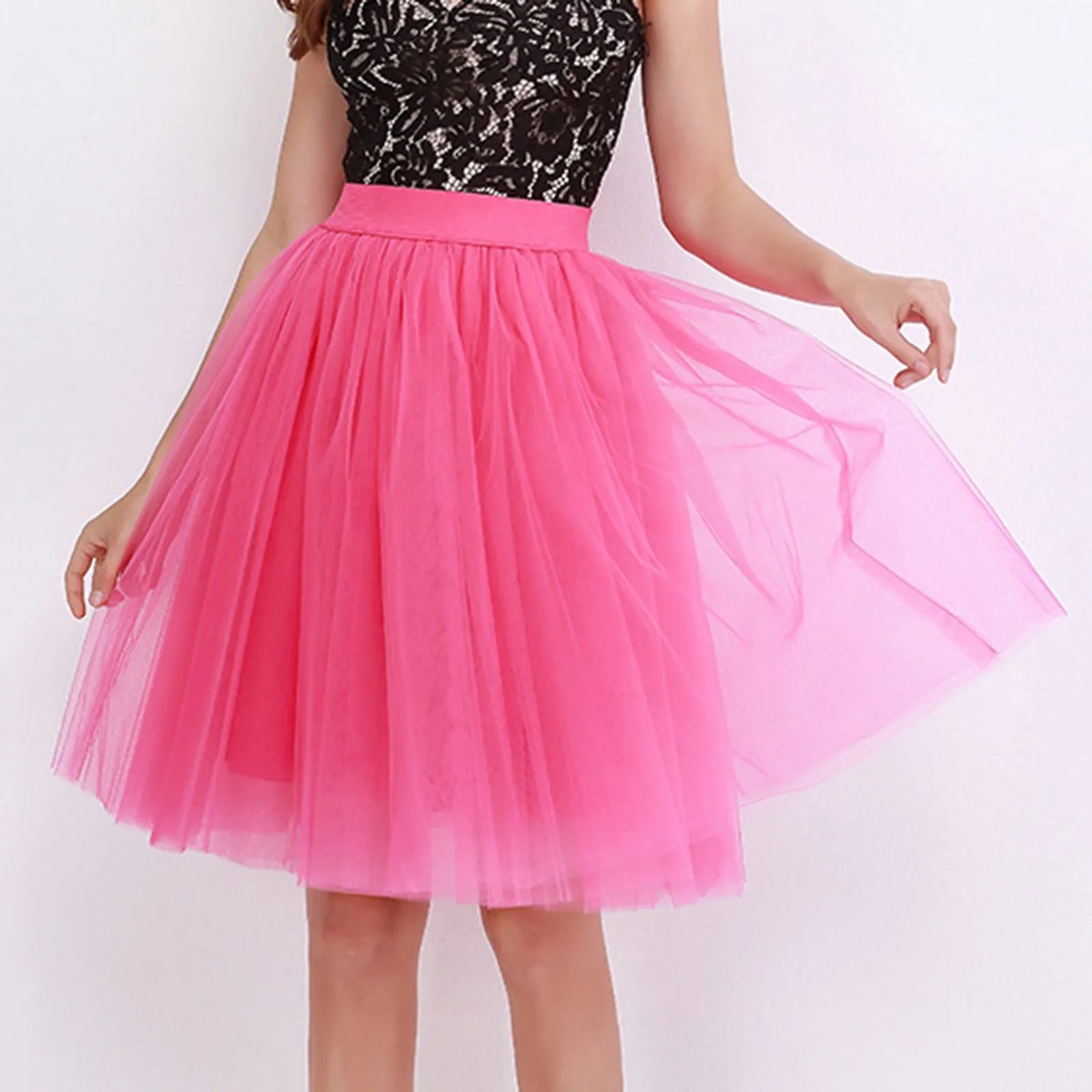 

Women Vintage Tulle Skirt Short Tutu Mini Skirts Adult Fancy Ballet Dancewear Carnival Party Costume Ball Gown Mini Hot Sale