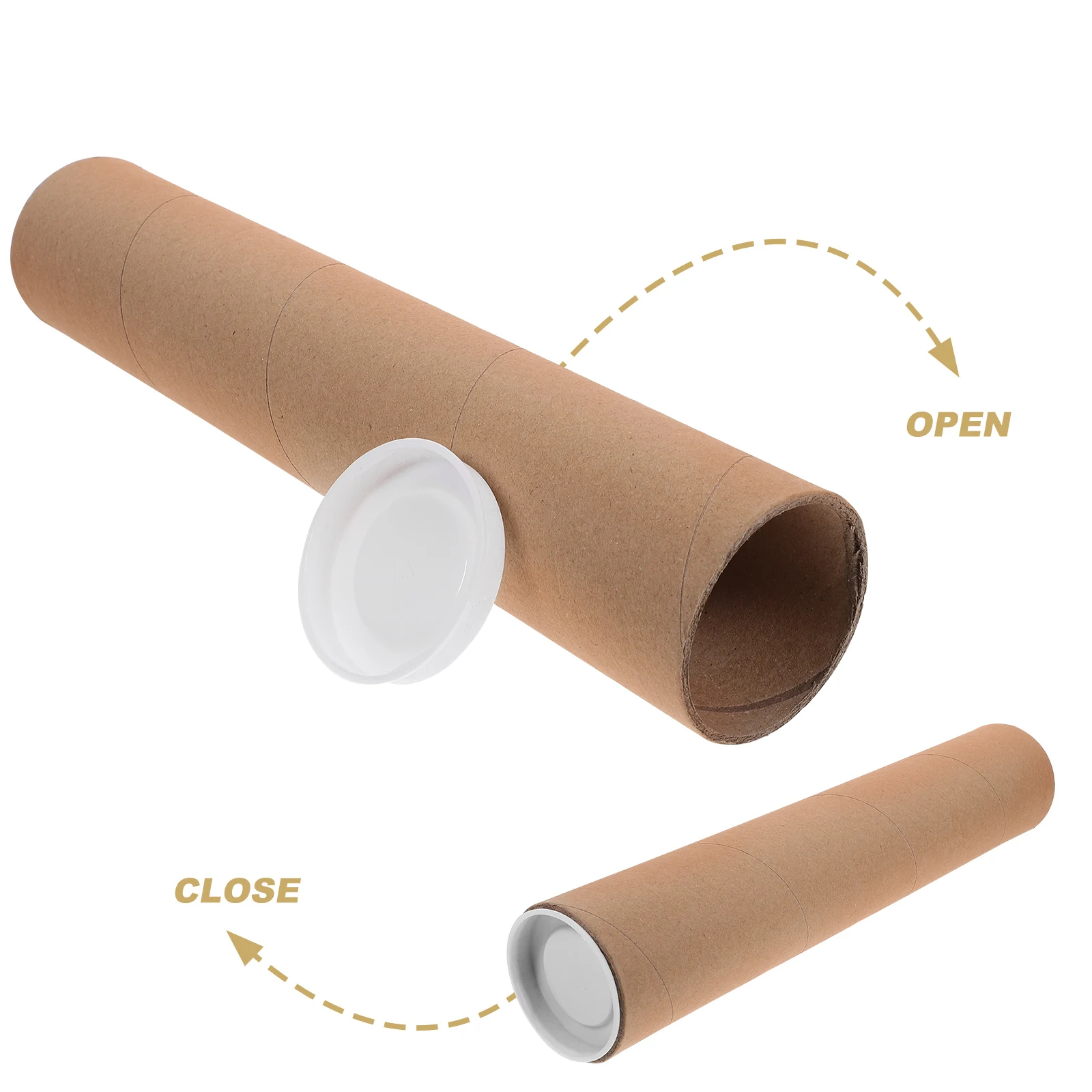 

Round Cowhide Hard Paper Tube 6 5cm Inner Diameter 3mm Thick for Poster Storage Painting DIY Crafts Refillable Blueprint