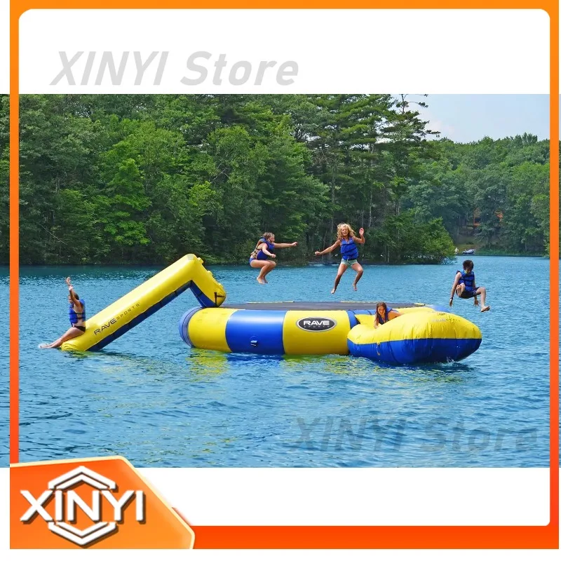 Outdoor Floating Water Park Sea Trampoline Inflatable Bungee Trampoline for Adults Kids for Swimming Pool Lake Beach for