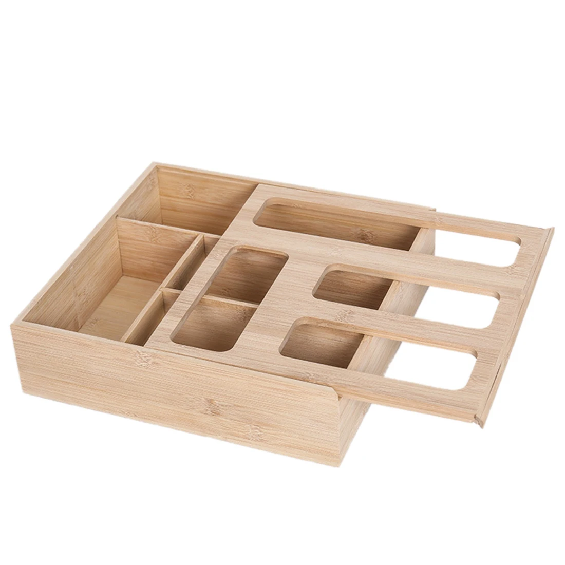 

Storage Organizer For Kitchen Drawer, Wooden Baggie Organizer And Bag Organizer, Hefty For Gallon, Quart, Sandwich