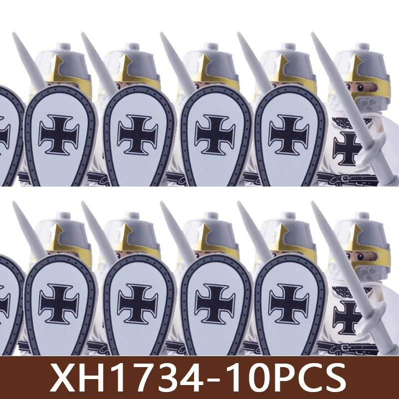 Mittelalterliche Militärfiguren Römischer Soldat Bausteine Burg Ritter Kreuzfahrer Kommandant Wikinger Ägyptischer Krieger Bausteine Spielzeug Geschenke