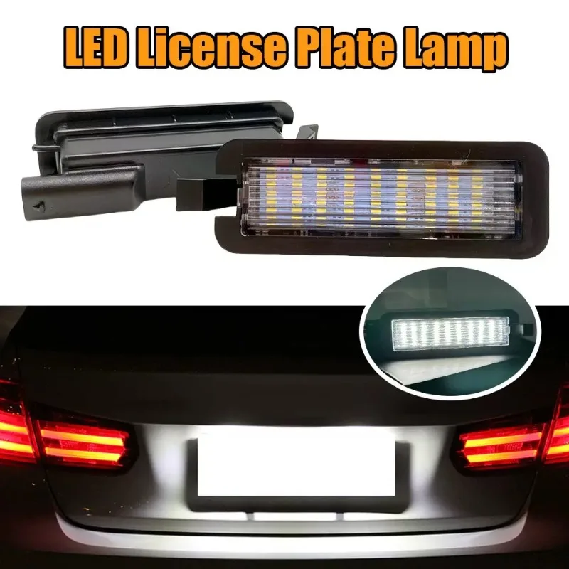 

2Pcs Canbus LED License Plate Light For Chrysler 300 Pacifica 2017 2018 2019 2020 Jeep Compass White Car-Styling Number Lamp