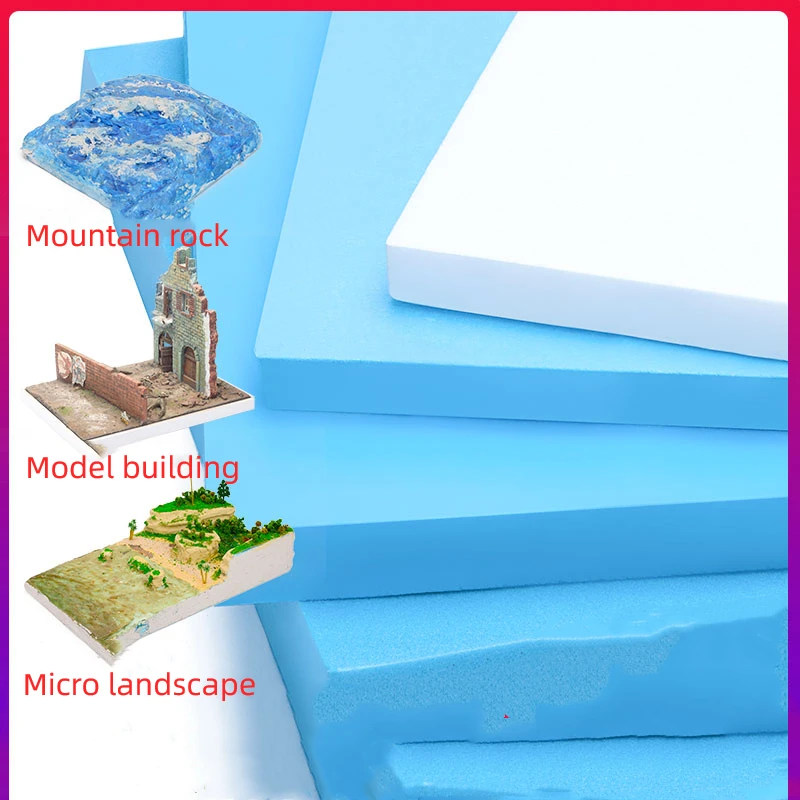 1pc High Density Foam Board Extruded Polystyrene Plate Diorama Base Miniature Terrain Wargame Scenery Model Building Material