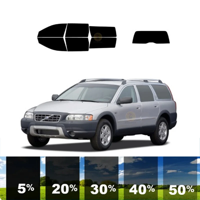 

precut Removable Window Tint Film For Car 100% UVR 5%-35%VLT Heat Insulation Carbon ﻿For VOLVO V70 4 DR WAGON XC 2001-2007