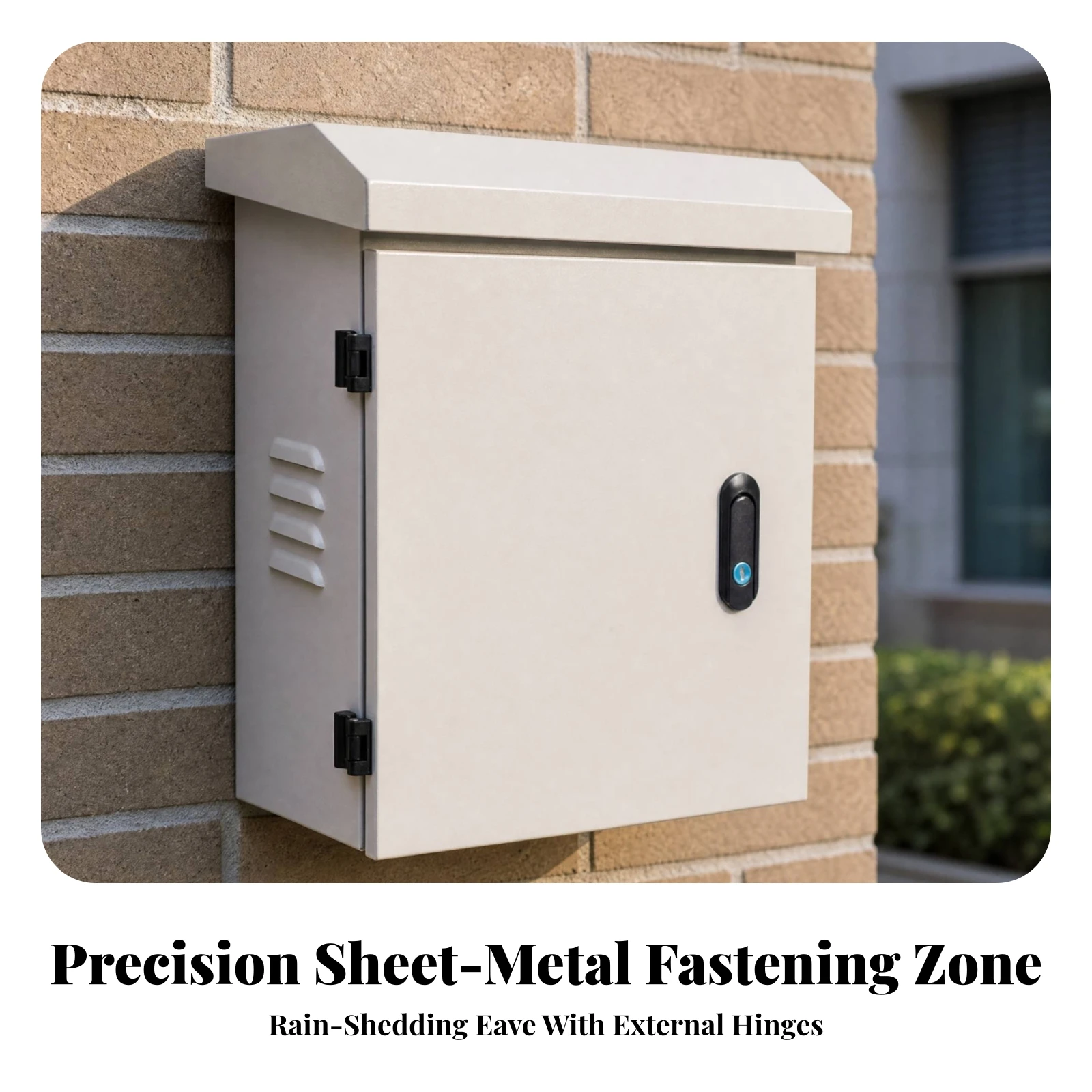 Wall-Mounted Electrical Enclosure Weatherproof Electrical Cabinet with Locking Handle Box Lockable for Electricians view 5