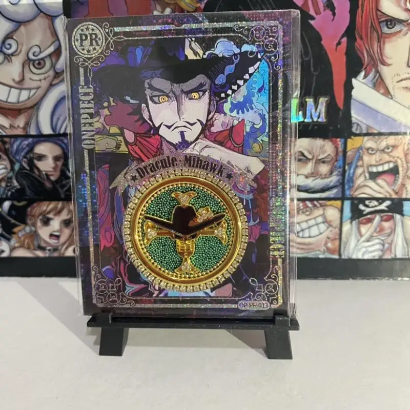 Anime ONE PIECE Rare PR Rhinestone Inlay Card Luffy Hancock Zoro Perona Toys for boys Collectible Cards Christmas Birthday Gift