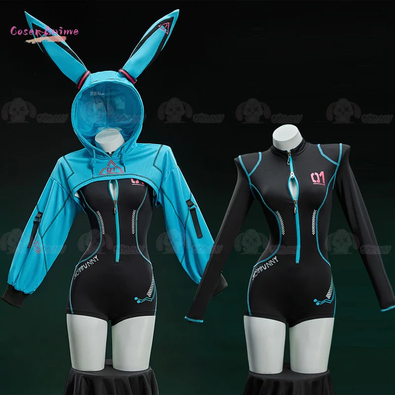 

Женское вокальное держимое сексуальное обтягивающее спортивное боди в кибер-стиле для косплея с короткой курткой с капюшоном и головным убором