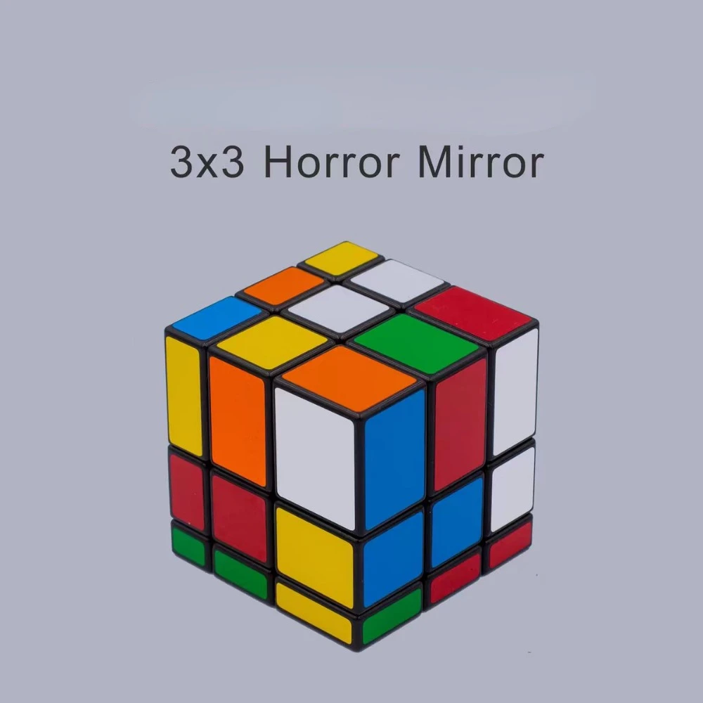 3x3 Chaotic Mirror Magic Cube Horror Mix Color Stikcer Speed Cube Cubo Magico Puzzles Antistress Toys